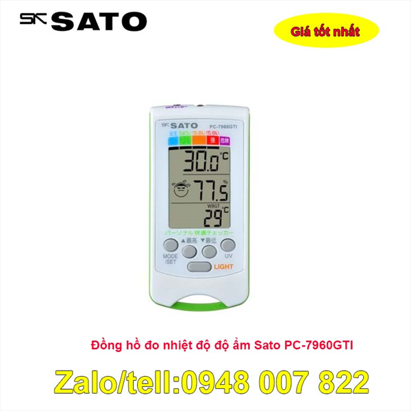 Đồng hồ đo nhiệt độ độ ẩm Sato PC-7960GTI